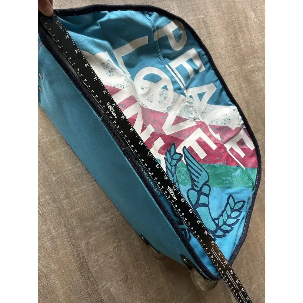 Rare Y2K Victoria’s Secret PINK Peace University 86 Rolling Duffle Bag Travel